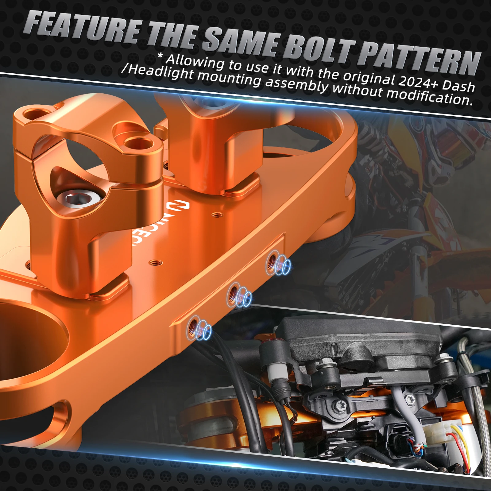 2024 For KTM EXC 300 EXCF 350 SXF 450 For Husqvarna TE 300 FE 250 FE 450 For GasGas EC 300 Top Triple Tree Handlebar Riser Clamp - Image 5