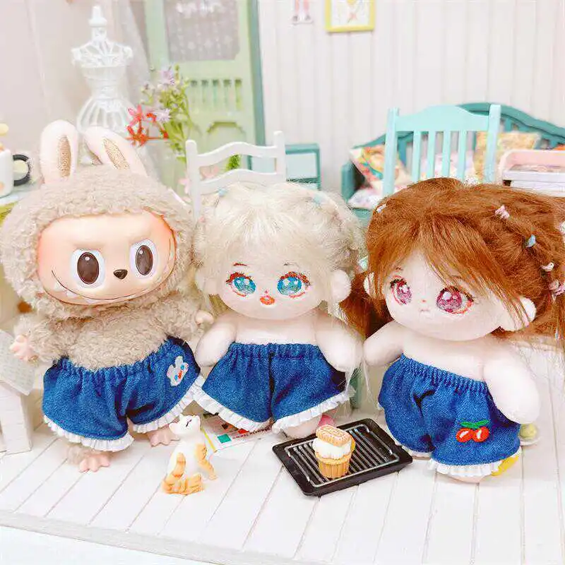 

Kawaii Mini Idol Doll Pants, Cute Soft Stuffed Cotton Clothes, Naked No Repeat Plush Doll for Girls Fans Collection Gifts, 10cm