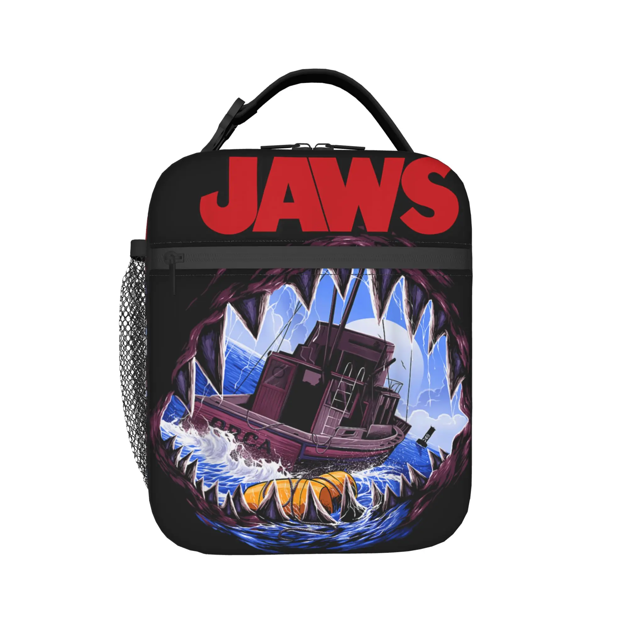 Lunch Bag Jaws Mouth View Of Orca Poster Office Lunch Box For Girl Boy  Leisure Convenient Custom Tote Food Bags