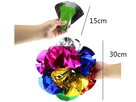 Empty Hand Appearing Flower Ball 18cm Spring Flowers Magic Tricks Stage Illusions Gimmick Prop Accessories Appear Large Bouquet