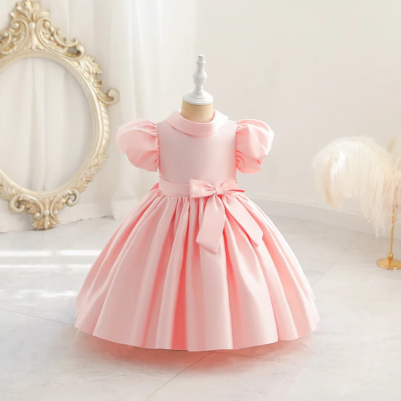 Annabelle Princess Dress para crianças, Arco inchado, Vestidos florais para festa de casamento, Princesse Criança