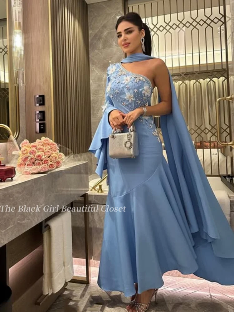 

Customized Candy Color Slouchy Evening Dresses Slouchy Long Sleeve Diamonds Appliques Elegant Ankle Girls Prom Dresses