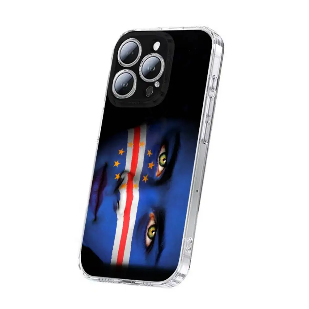 Africa Cape Verde Passport Flag Phone Case For iPhone 12,16,11,14,13,17,15 Plus,Pro,Max,Plus,E,Air,Mini Transparent Cover #2