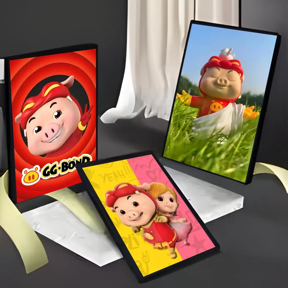 Anime Funny Cute Pig G-GG Bond Poster American Film Mural Home Childrens Room Wall Decor Print