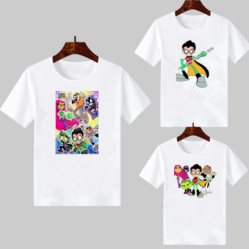 

Fashion Cartoon Teen Titans Go T Shirt Children's T-shirt Summer Top Kids Boy Girl Clothes Cool Streetwear Tops Tees 2-13 Yrs