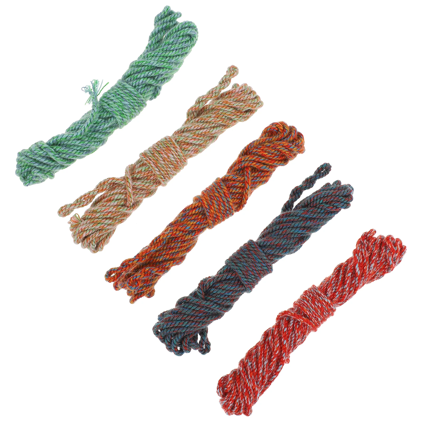 

5 Pcs Colored Cotton Rope Soft Durable Bright Color DIY Crafts Gifts Home Decorations Tassel Thread H made Projects