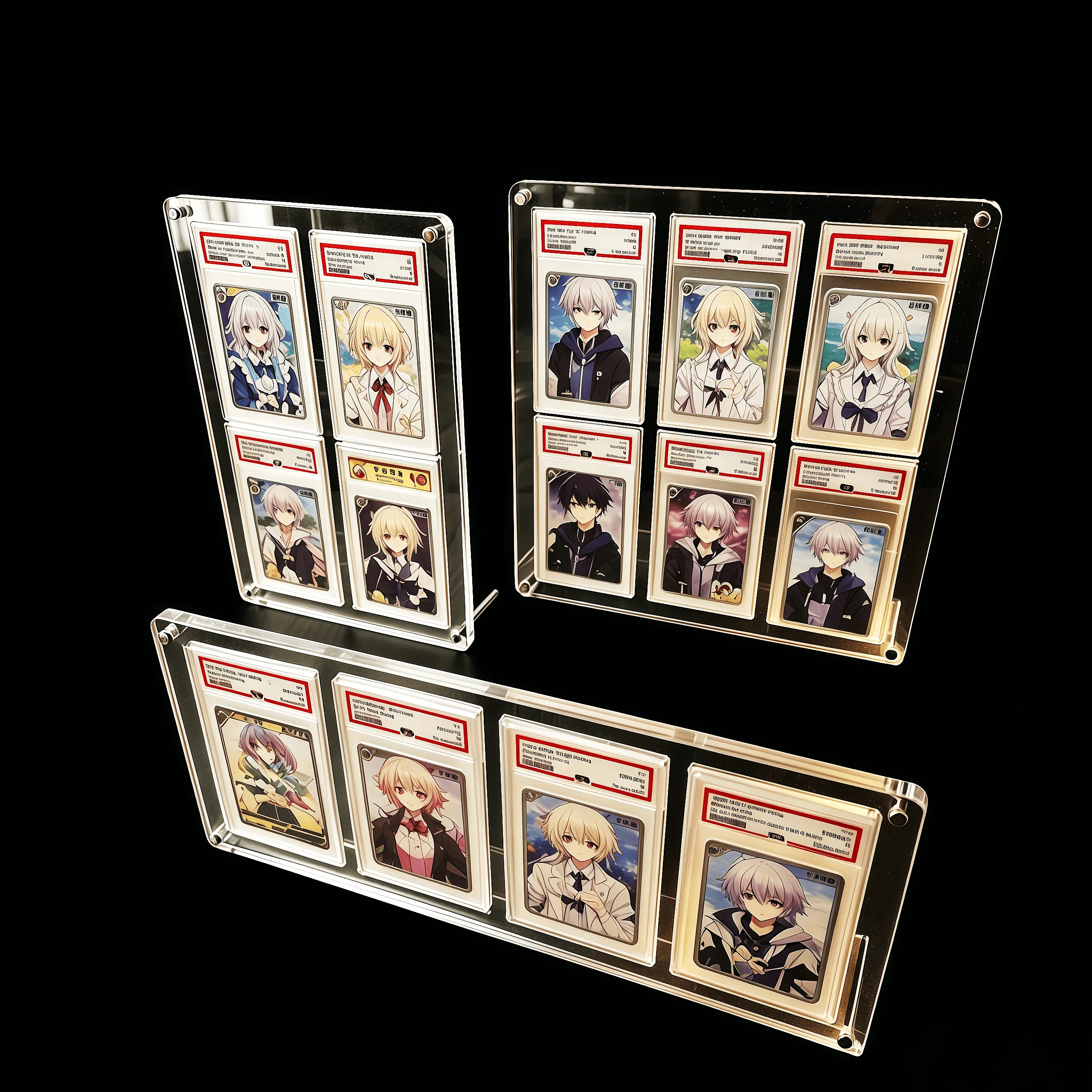 Graded Card Stand Acrylic Display Holder for PTCG Rating Card YGO Trading Cards Crystal Clear Edges
