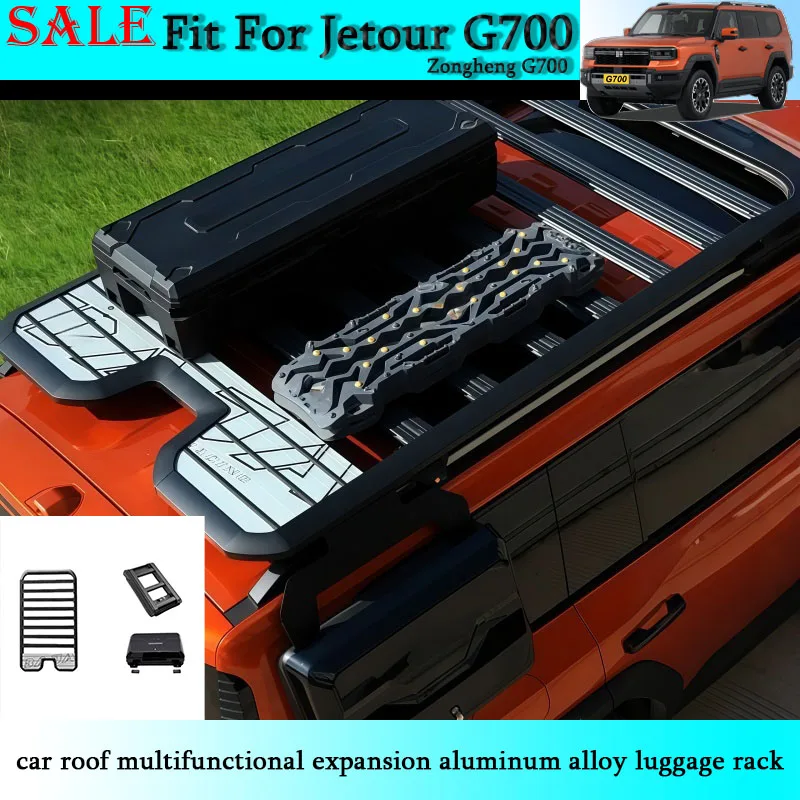 Fit for Jetour Zongheng G700 Car Roof Multifunctional Expansion Aluminum Alloy Luggage Rack Automobile Exterior Accessories