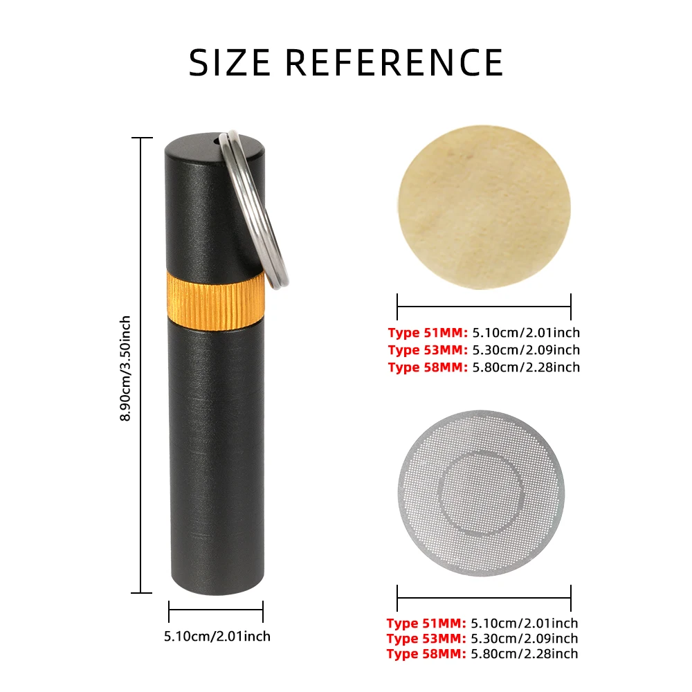 WTD Tools Espresso Puck Screen Espresso Accessories Coffee Filter Paper Stainless Steel Needles Coffee Stirrer Distribution Tool