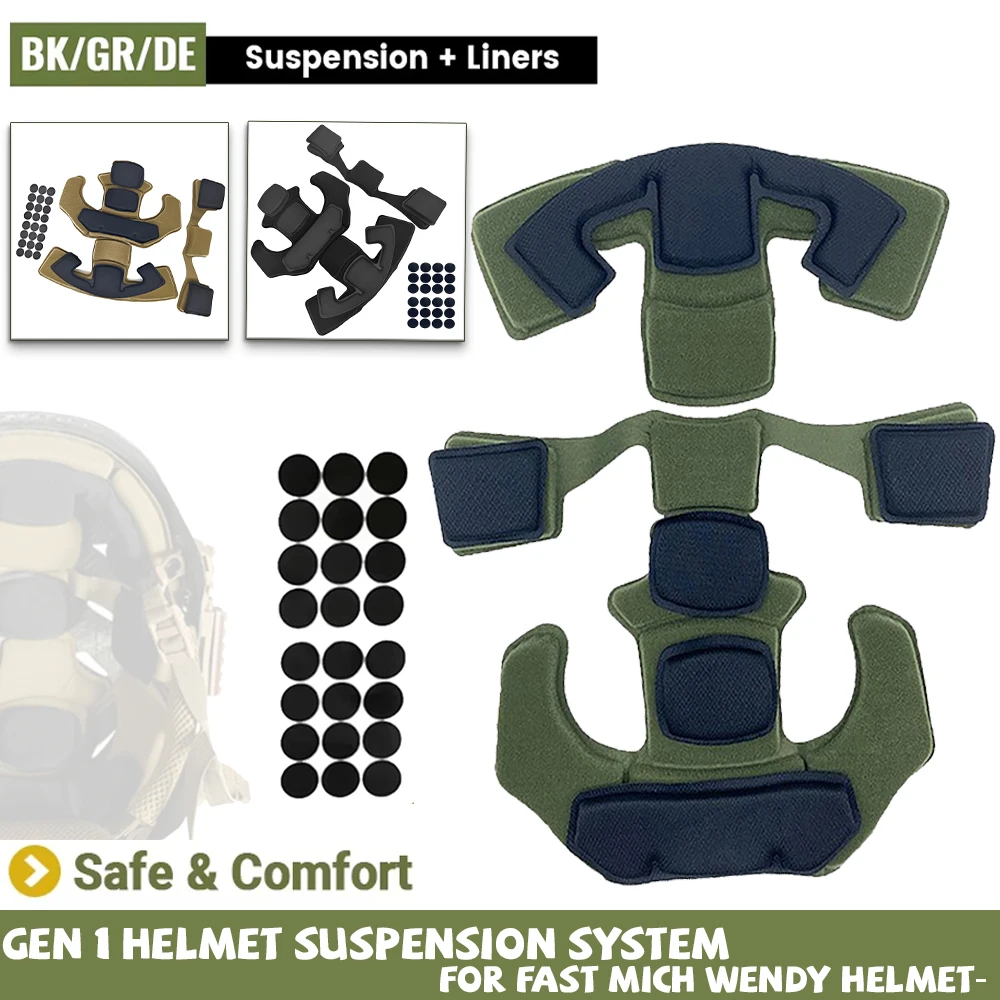 Memory Foam Pad Protective Mat Helmet Kit Replacement Universal Tactical Cushions for ACH MICH Team Wendy Helmets