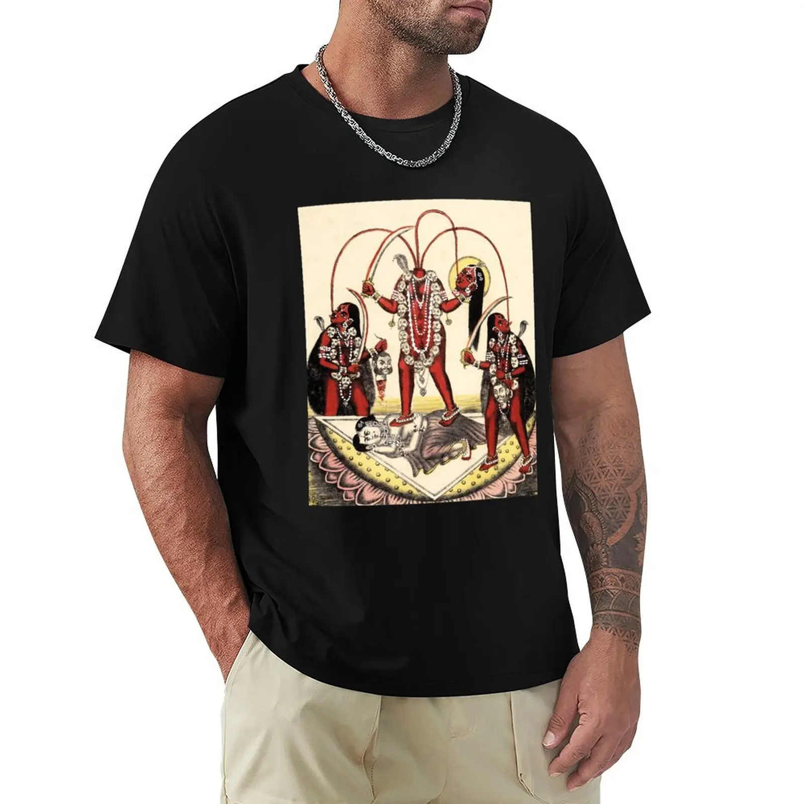 

Chhinnamasta Shiva Kali Goddess Deities T-Shirt Casual Daily Wear Short Sleeve Top