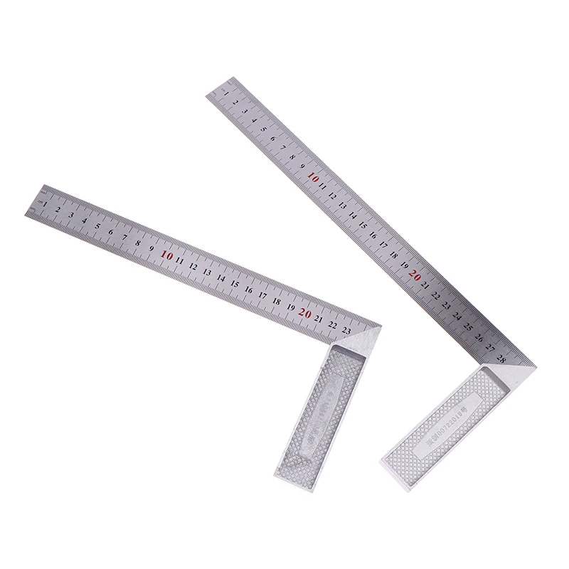 Stainless Steel Square Right Ruler Angle 90 Turning Ruler Woodworking Measuring Tool Gauge Angle Square Ruler 250/300mm