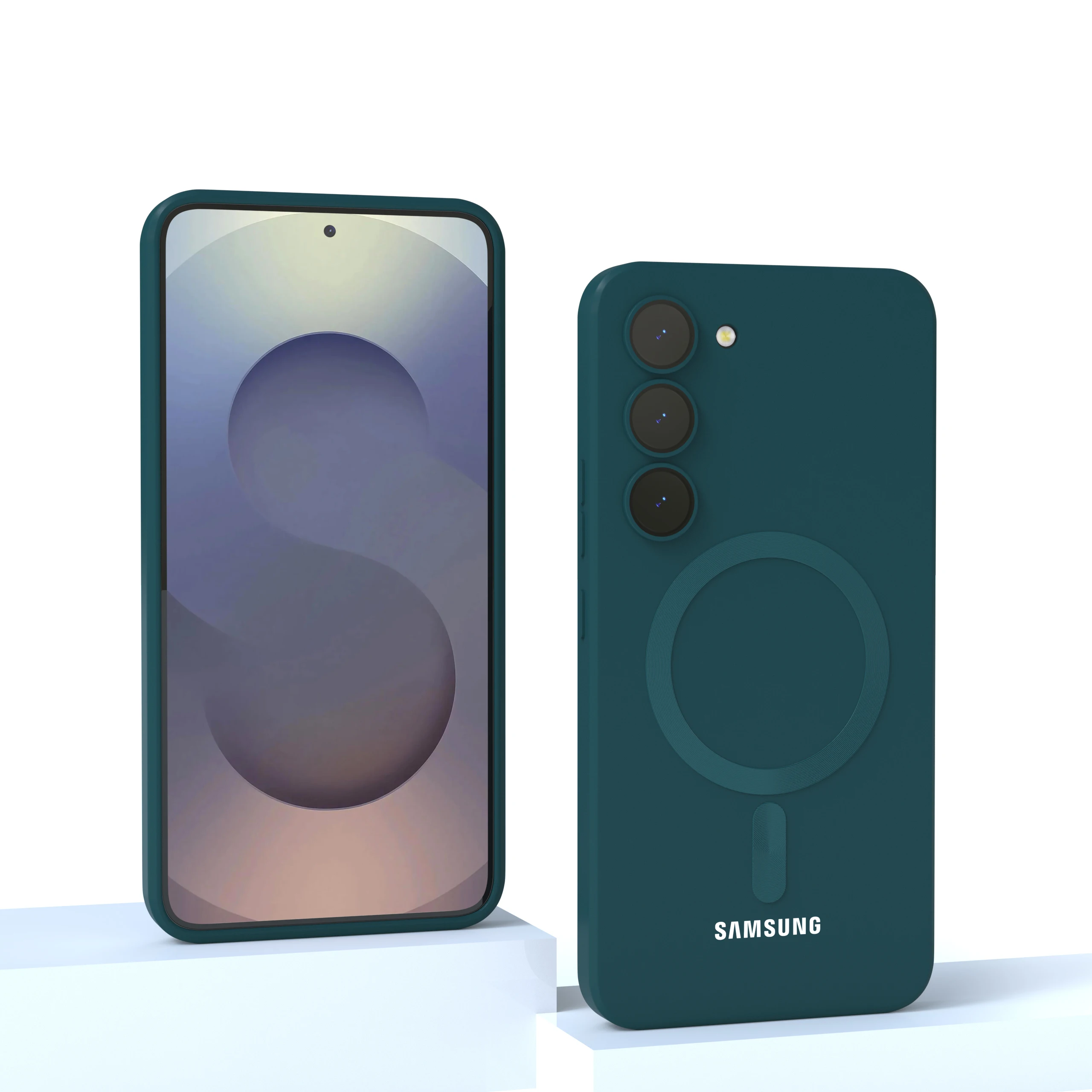 Für magnetische Hülle Samsung Galaxy S25 FE S24 S23 S22 S21 S20 FE Magsafe S25FE stoßfest Vollständige Abdeckung Flüssigsilikon-Gel-Abdeckung