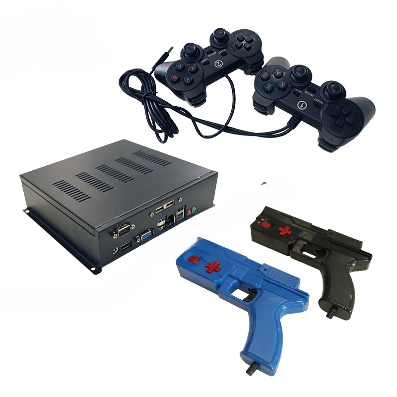 

With Power Supply Host Two Guns Wire IO Card Simulator Machine shooting Game Case Spare Parts Arcade Gun WK Light Gun PC Kit