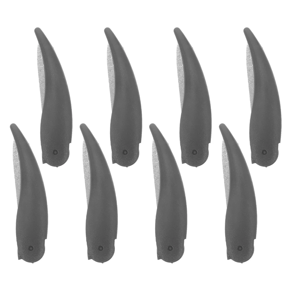 

8Pcs Nail File Stainless Horn Shaped Folding Double Sided Buffer File Durable Portable Manicure Pedicure Tool for Salon