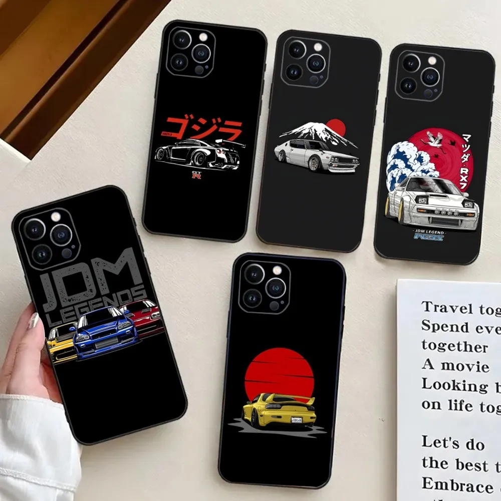 RX7 JDM Legends Cars Phone Case For iPhone 15,14,13,12,11,Plus,Pro Max,XS,X,XR,SE,Mini,8,7 Soft Silicone Cover