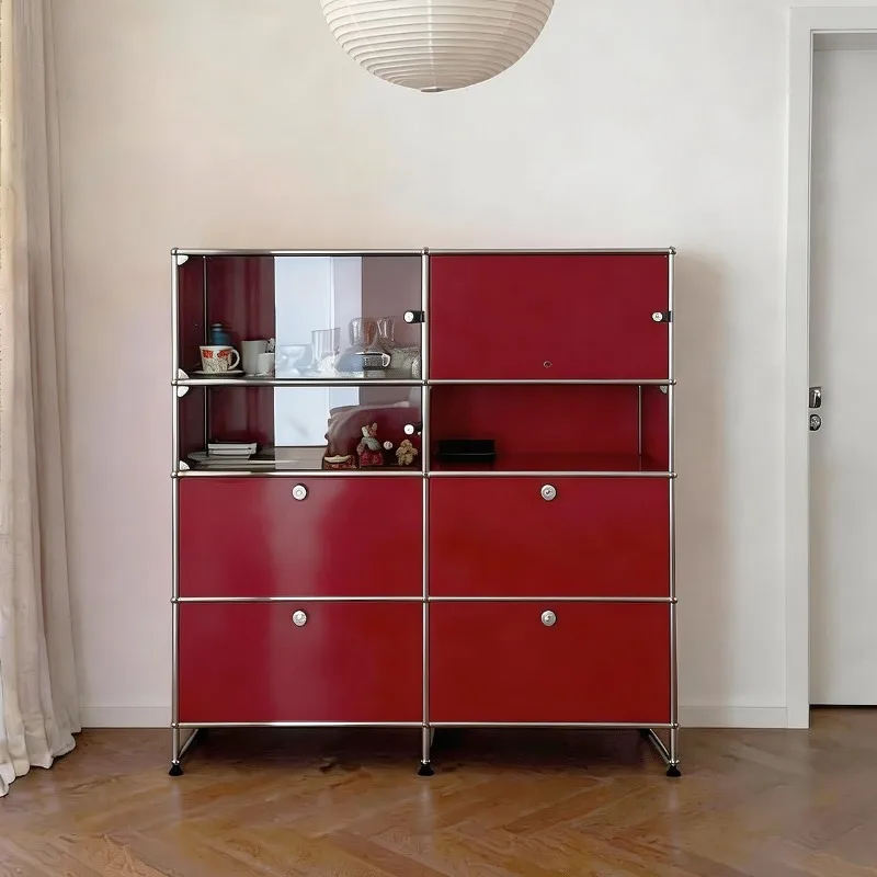 dining side cabinet, medieval style living room module combination side cabinet