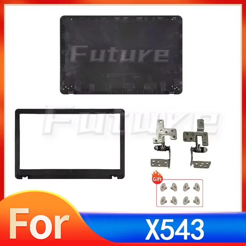 

NEW Replace Case For X543 LCD Back Cover Front Bezel Top Case Housing Hinges
