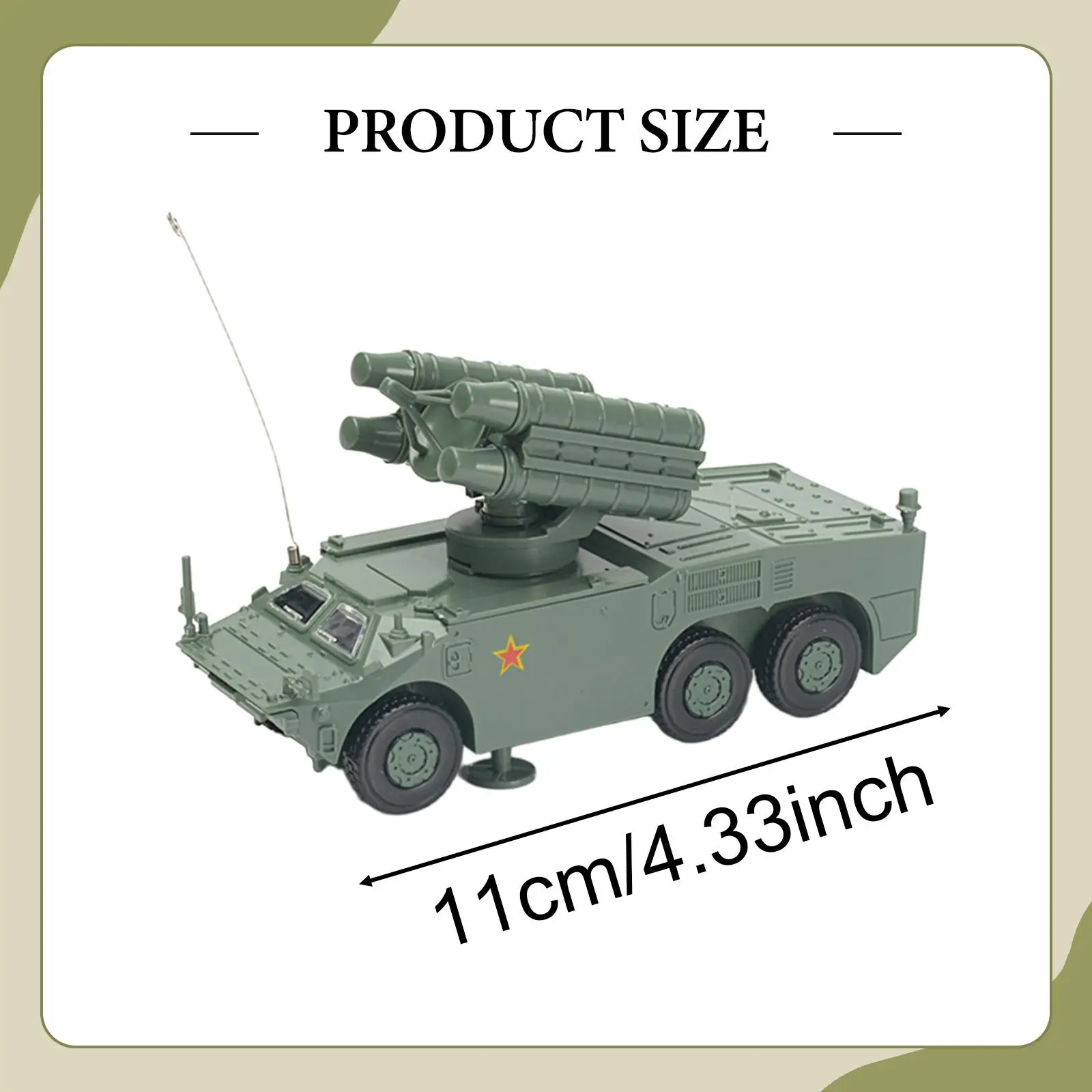 1/72 Armored Vehicle Building Kits Ornament Battle Car Building Kit for Micro Landscape Keepsake Party Favors Home Collectibles