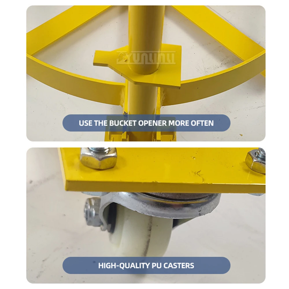 Labor-Saving Loading Unloading Push Pull Cart, Low Profile Drum Handler, Claw Jaw Drum Truck for Steel Plastic Barrel