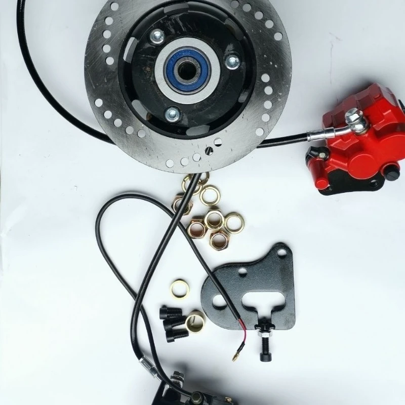 6302 Electric Tricycle Rear Axle Drum to Disc Brake Conversion Kit with Hand Brake Pump