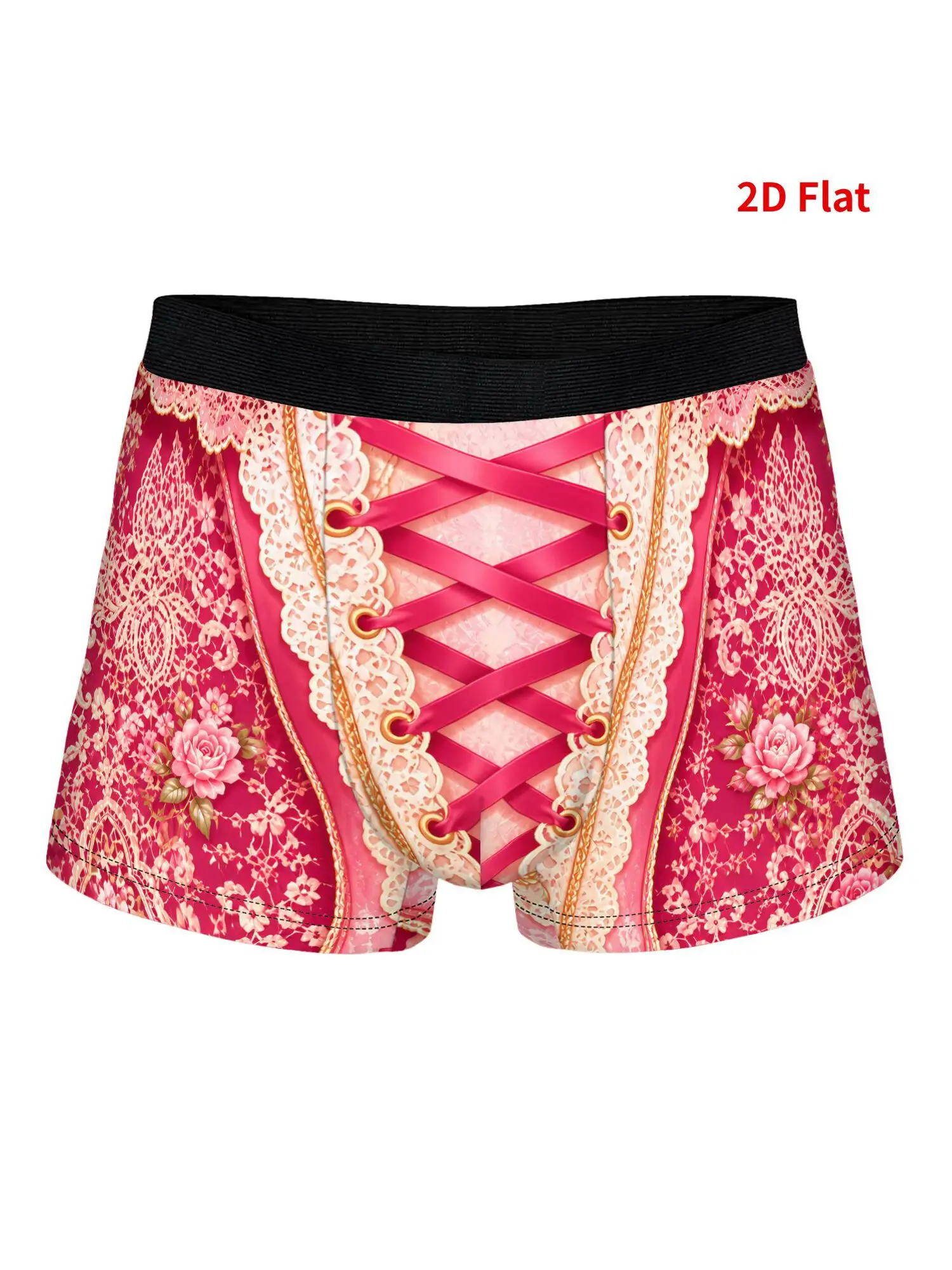 2D Print Design Cute Bow Unisex Stretchable Underwear Unique Vintage Gift for Men
