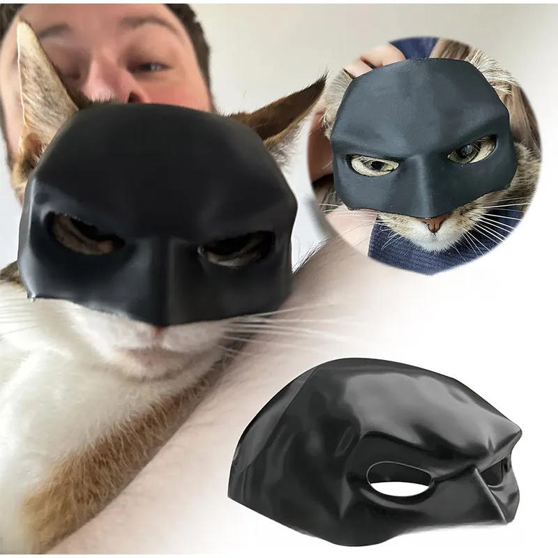 Pet Costume Cosplay Halloween Bat Cool Man Mask Cat Avenger Mask Superhero Matte Bat Mask Cat Role Playing Mask Pet Accessories