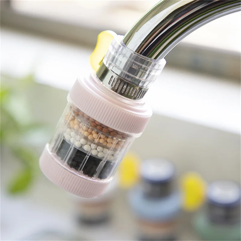 Universal Kitchen Tap Water Filter Nozzle Detachable Washable Faucet 6-layer Faucet Filter Splash-proof Water-saving Device Tool