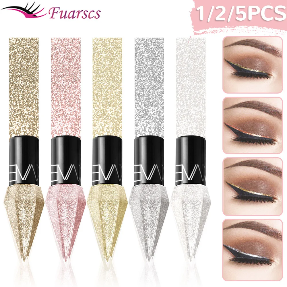 Diamond Shining Eyeliner Durable Waterproof and Sweat-proof 5-color Liquid Eye Shadow Maquillage Professional Makeup Tools