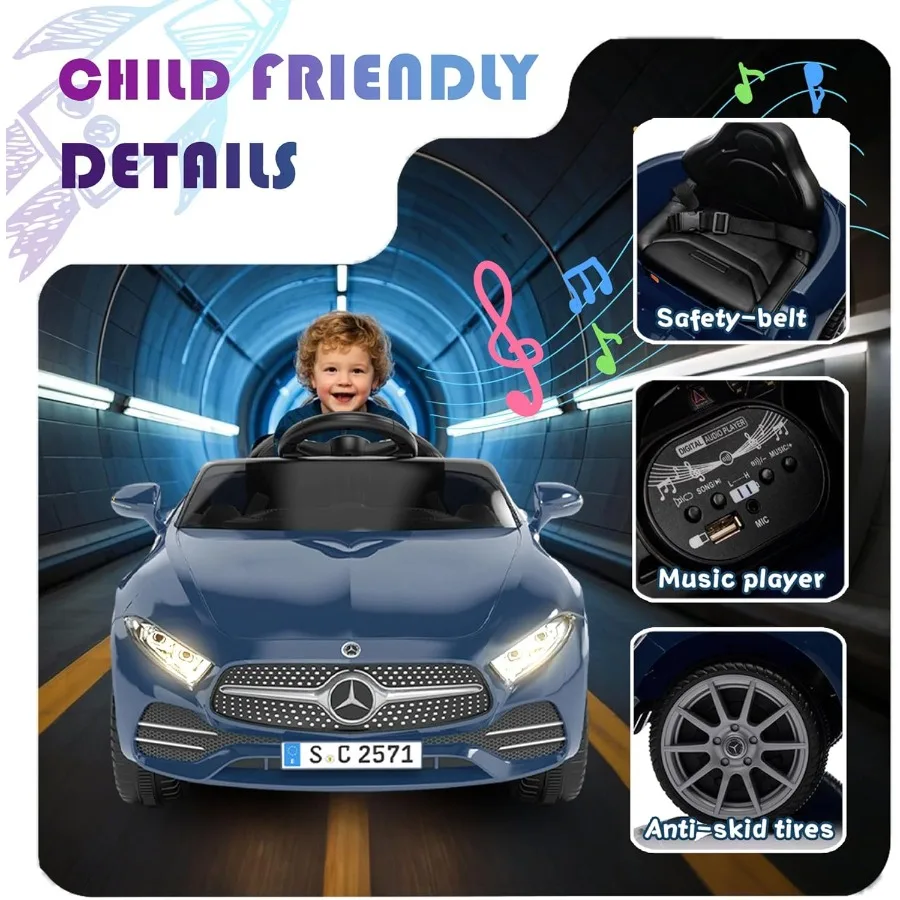 Camion per auto da corsa CLS 350 12V con licenza per giocattoli per bambini piccoli con ruote elettriche con sospensione a molla di controllo genitore per ragazze