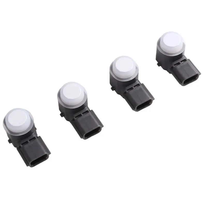 Parking Aid Sensor PDC 28438-3TA2E 284383TA2E 4Pcs For NISSAN Parktronic Bumper White