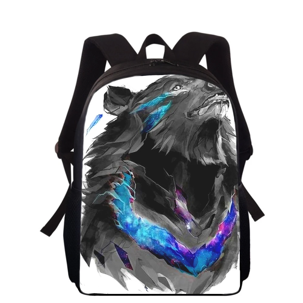 

ferocious personality Bear 16" 3D Print Kids Backpack Primary School Bags for Boys Girls Back Pack Students School Book Bags