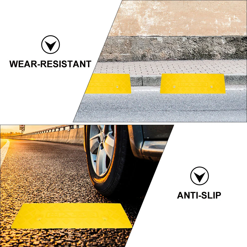 2 Pcs Step Mat Car Outdoor Threshold Ramp Curb Feelers for Cars Rv Scooter Ramps Wheel Shed