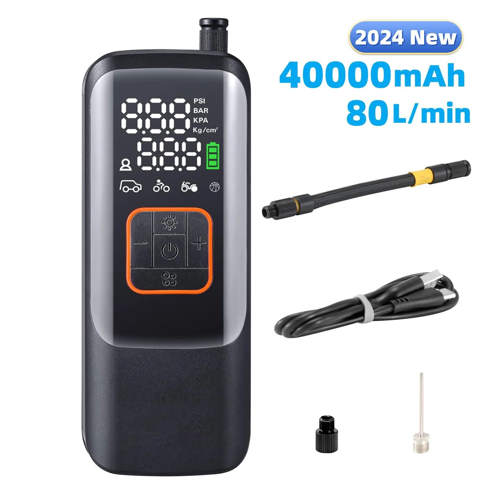 40000mAh battery Air injector,80L/min tire inflator,portable compressor,portable air pump,Electric inflator,tyre inflators