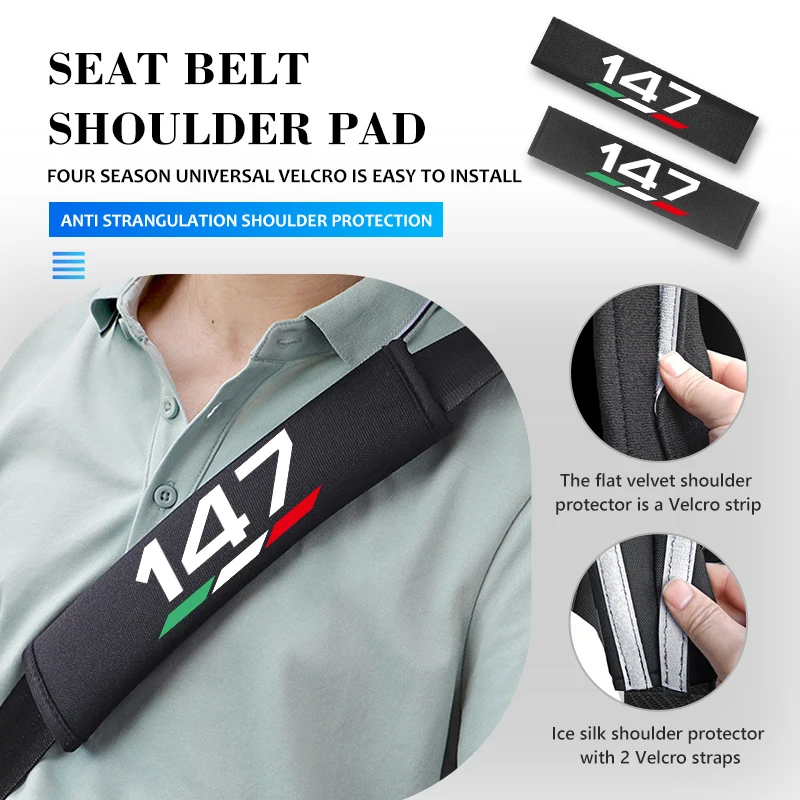 Protection de ceinture de sécurité pour voiture Alfa Romeo, coussin de protection pour épaule, accessoires automobiles Mito Brera Giulia 147 Tonale 156 159 Giulietta