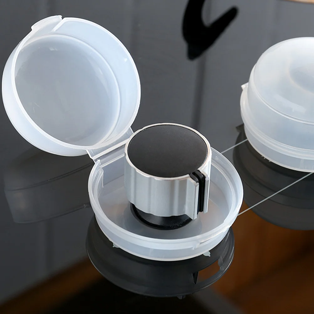 7 قطعة مقبض الغاز يغطي واضح حامي سلامة الطفل لموقد فرن شواء التحكم المقابض مقاومة درجات الحرارة العالية Pp الحرس #1