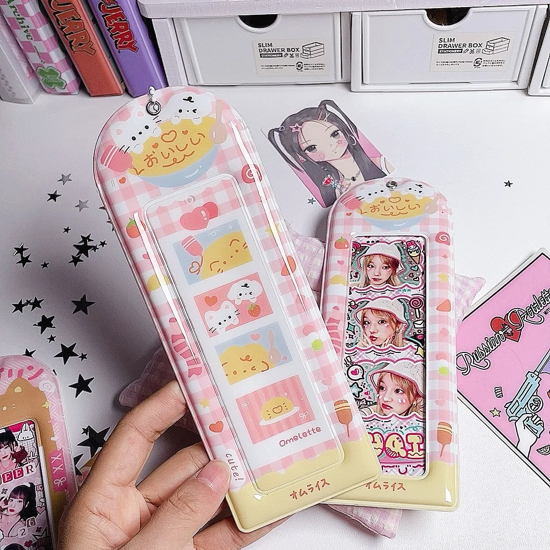 Photocard Holder, PVC Photocard Holder Shaped Transparent Card Case Student Campus Card Access Bag