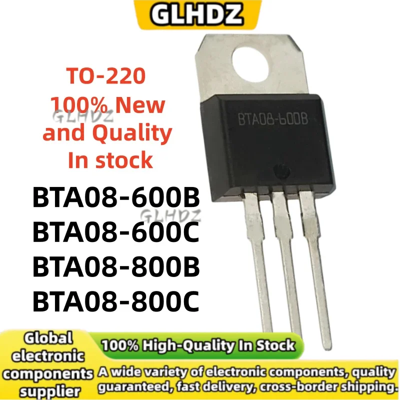 TO-220 10-30PCS/LOT BTA08-600B BTA08-600C BTA08-800B BTA08-800C Brand new In stock