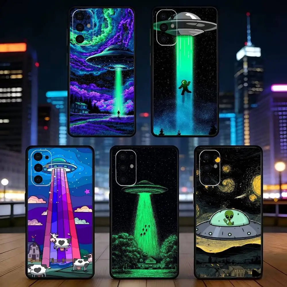 UTO Drawing Phone Case Black Silicone Soft For Samsung S25,S24,S21,S22,S23,S30,Ultra,S20,Plus,Fe,Lite