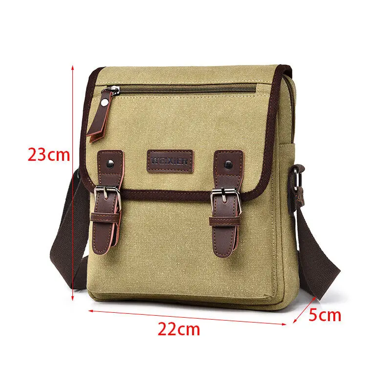 Retro Heren Messengertassen Vintage Canvas Handtassen Vrijetijdswerk Reistas Man Business Shouder Crossbody Tassen Aktetas