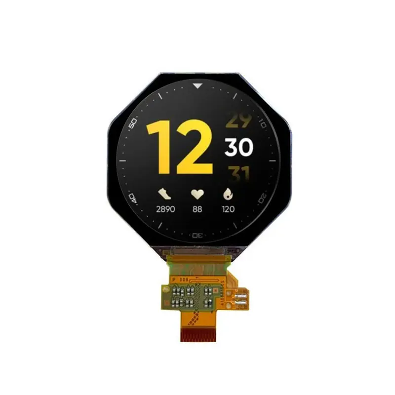 1.34 Inch 320x300 MIP Mode 8 Color LCD Screen Circular Low-Power Smart Wearable LCD Display