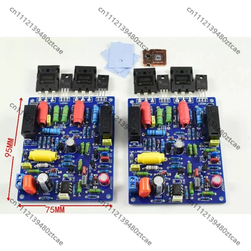 Stereo Discrete Power Tube Audio Amplifier PCB Board Set Household HiFi Sound DIY Electronic Assembly Accessories