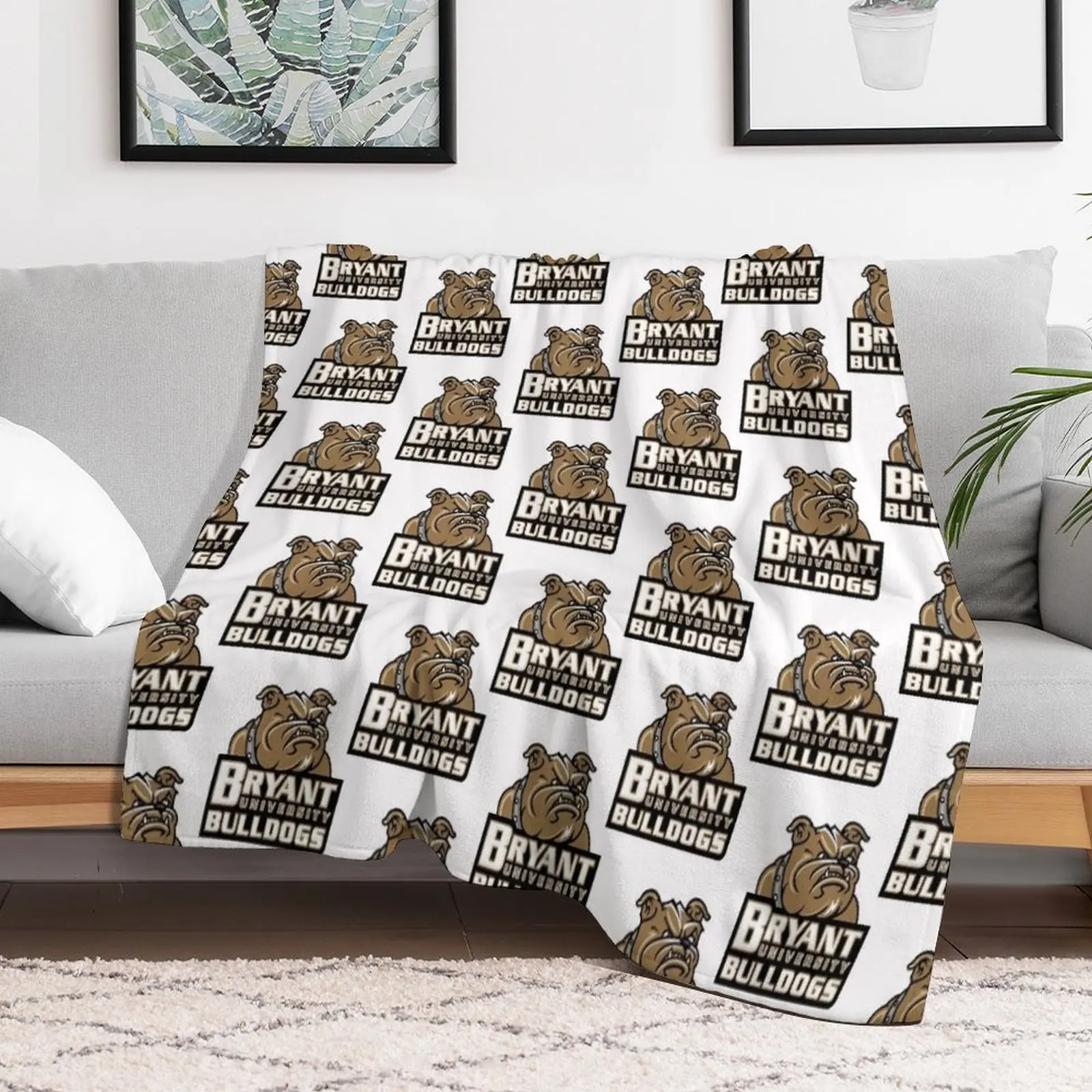 

Bryant U Bulldogs Throw Blanket Polar Camping Personalized Gift Luxury St Blankets