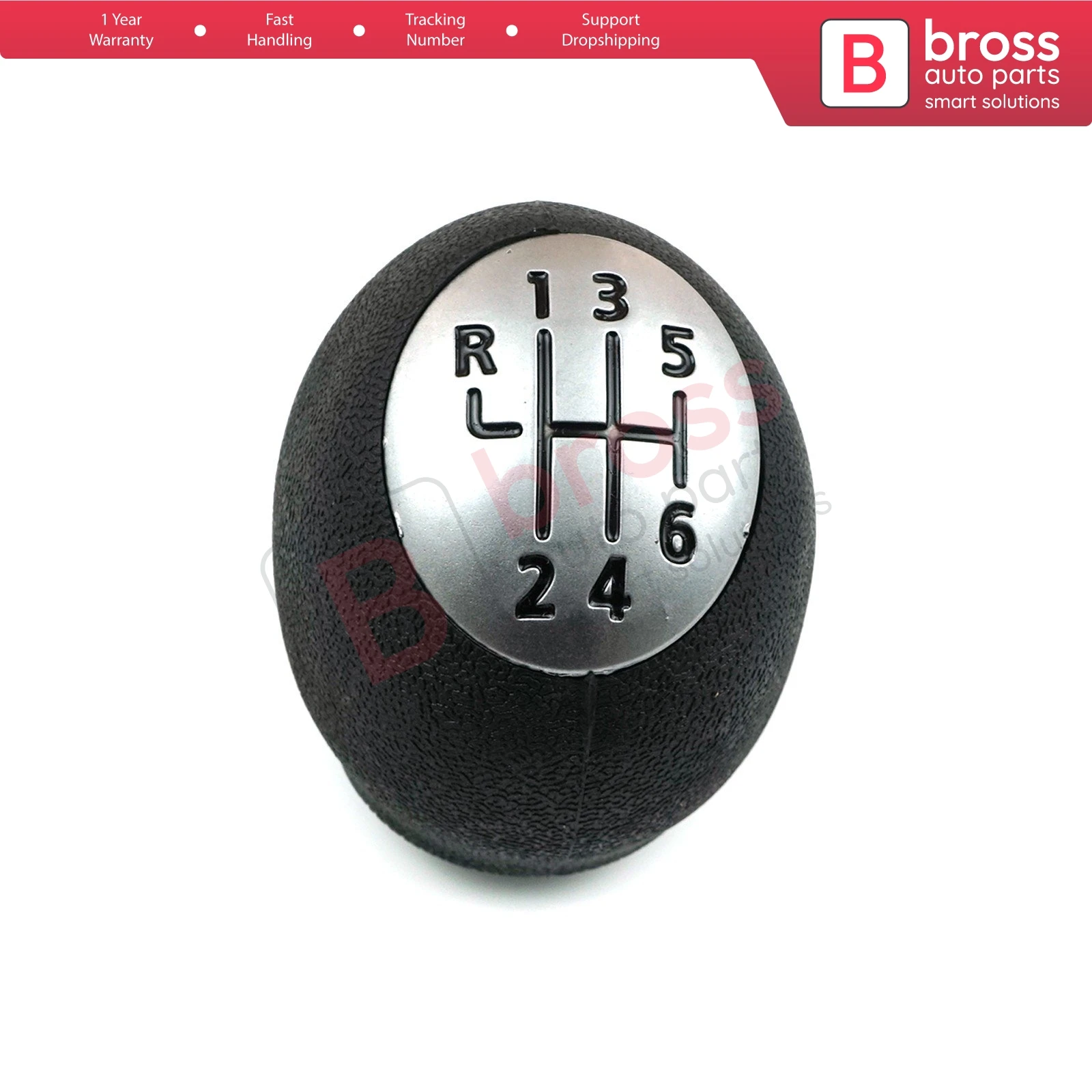 Bross Auto Parts BSP541 6-Speed Gear Shift Stick Knob 328650024R Chrome Black For Renault Dacia Nissan Opel Ship from Turkey