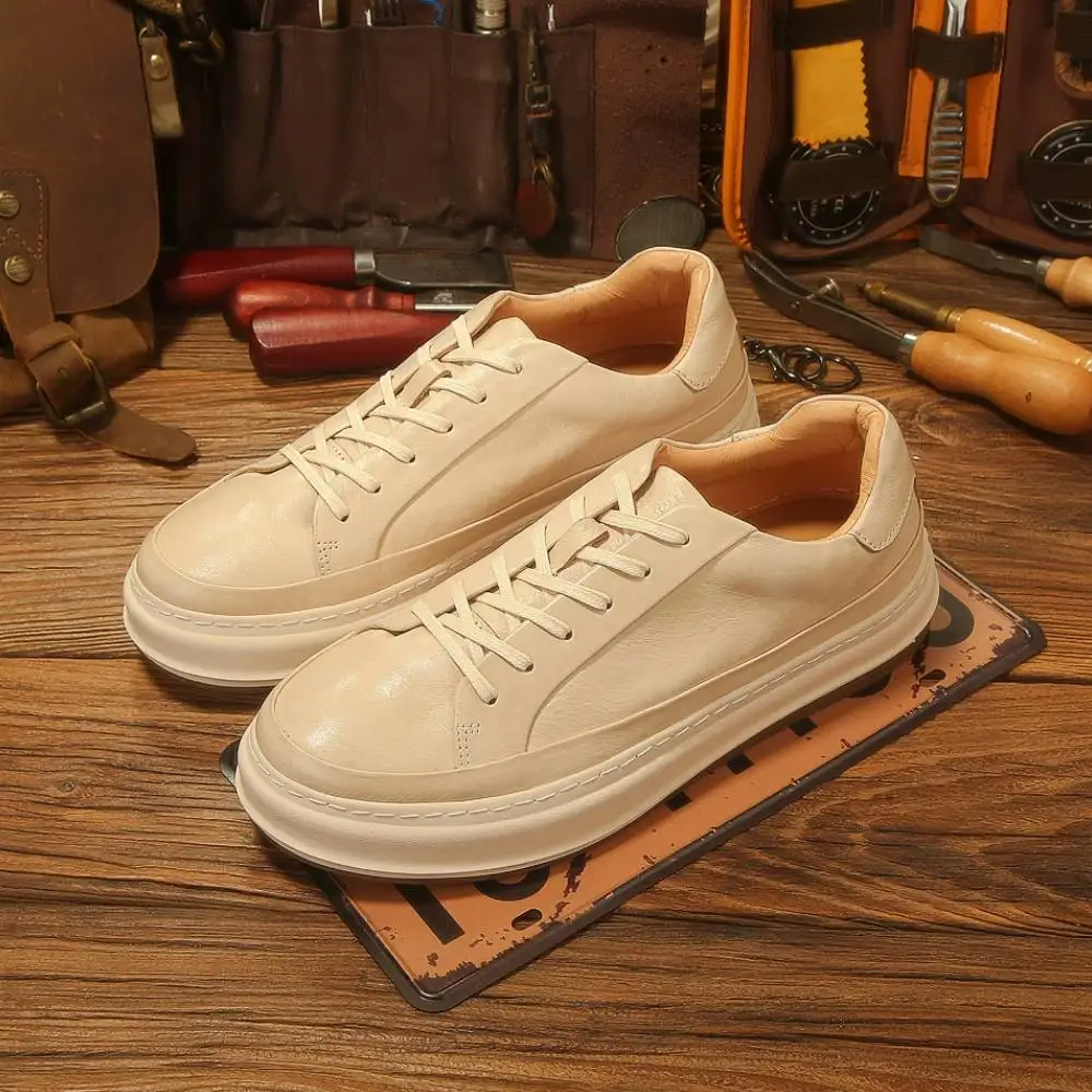 

Мужская обувь, повседневная спортивная модная высококачественная обувь из воловьей кожи в стиле ретро, уличные кроссовки из натуральной кожи для бега, походы