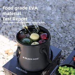 Blackdog 20L Outdoor Camping Bucket Portable Folding Water Storage Bucket Foot Soak Large Capacity With Water Outlet Valve