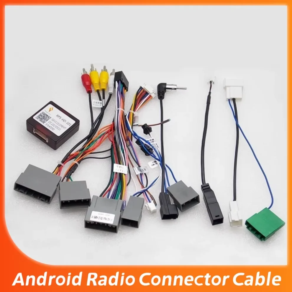 Adaptador de Cabo de Alimentação CANBUS com Caixa Canbus para Honda Pilot/CRV 2 Din Android GPS Rádio Automotivo Multimídia