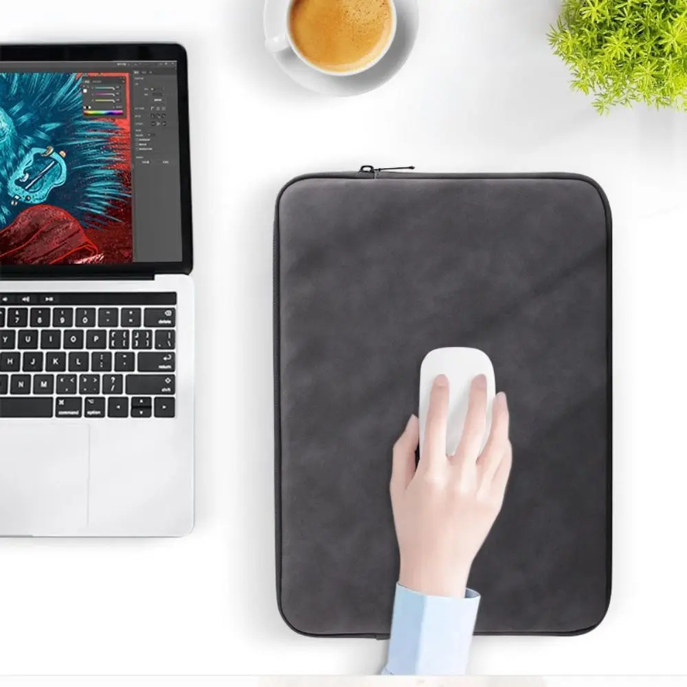 

Protective Portable Laptop Sleeve Bag Zipper Soft Laptop Case Wear Resitant 15.6 Inch Notebook Pouch Business