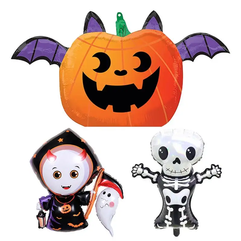 Halloween Ghost Festival Balloon Standing Cartoon Style Guard Elfs Thrilling Horror Aluminum Film Balloon