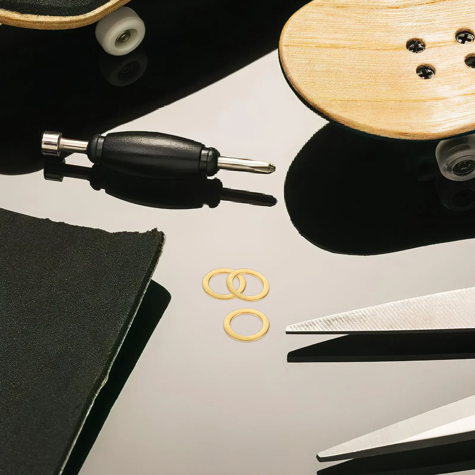 

100Pcs Metal Skateboard Washers Gaskets Hardware Kit for Skateboard Repair Maintenance Smooth Riding Enhanced Stability Outdoor